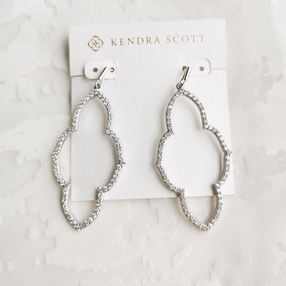 Kendra Scott Abbie Silver Earrings - Picture 2 of 3